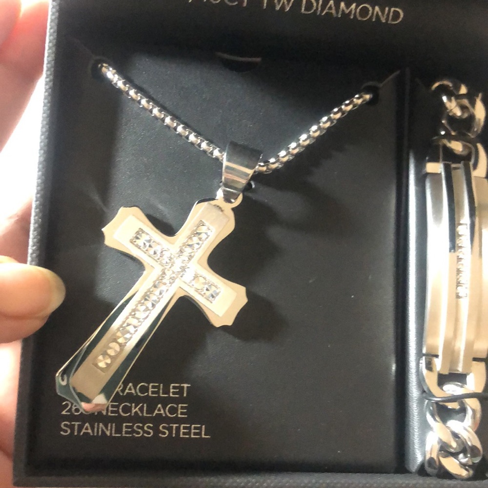 American exchange premium Diamond -men’s bracelet & Necklace - Picture 11 of 15